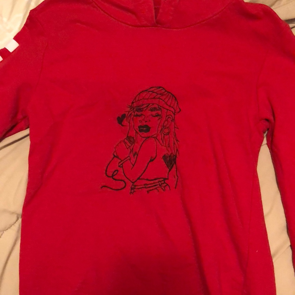 Red Checkered Hoodie